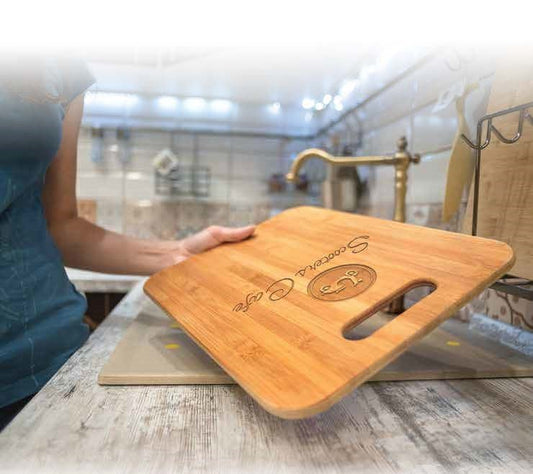 Bamboo Rectangle Cutting Boards with Handles - Multiple Sizes - Etchified - GearOne - GFT219