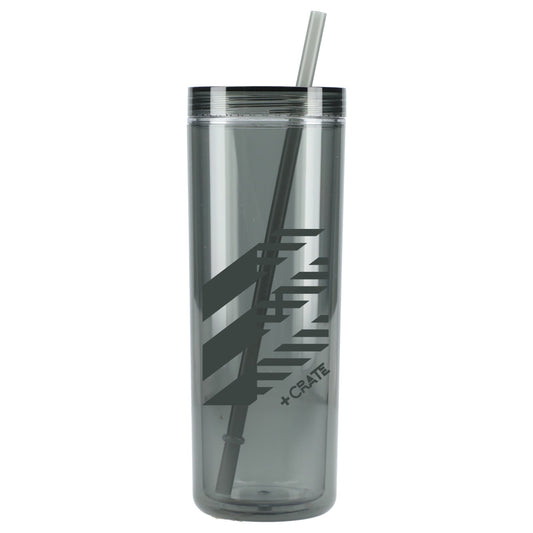 Chroma Recycled Acrylic Straw Tumbler 16oz - Etchified - GearOne - SM-6020BK