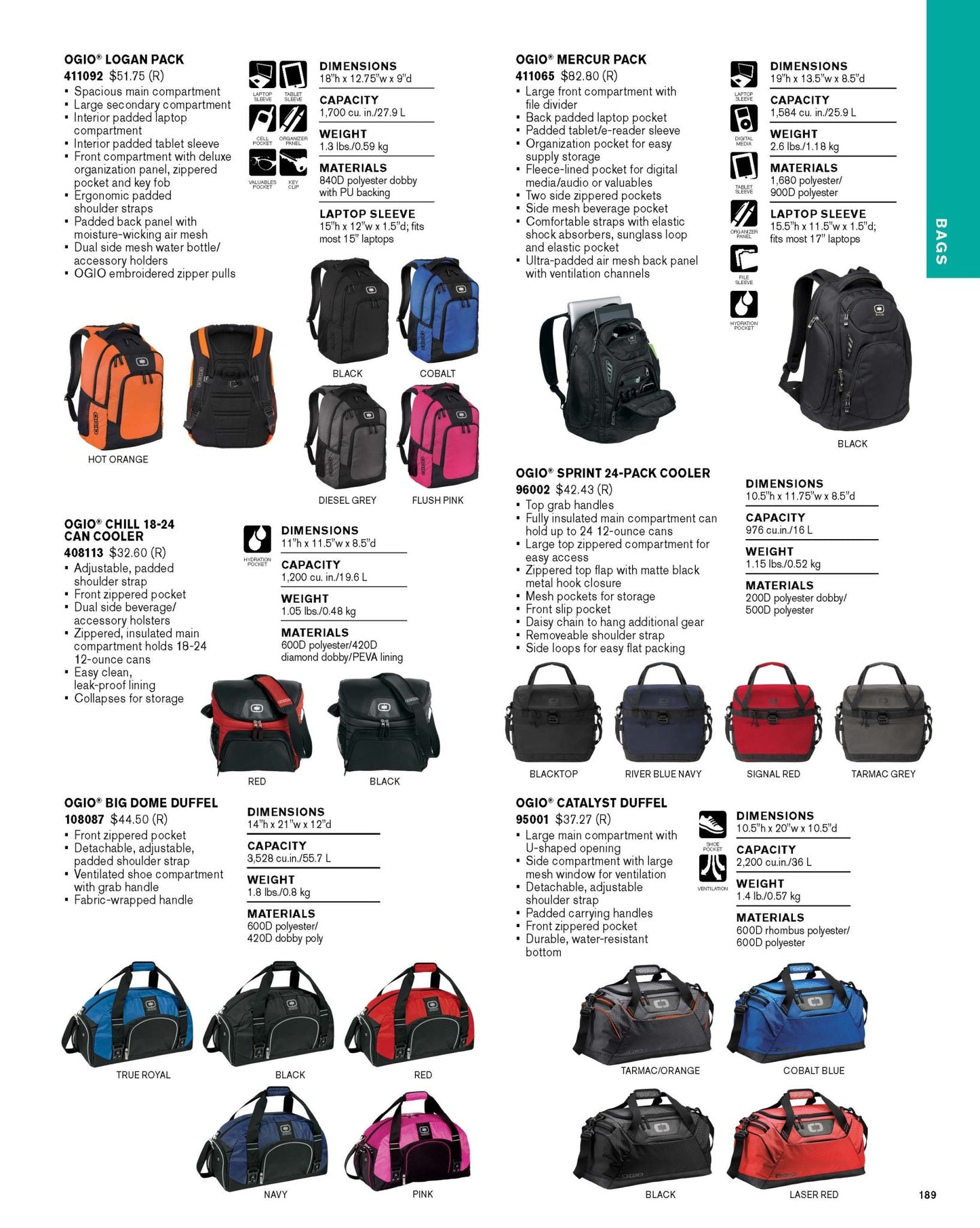Digital Catalog - Essential Apparel Bags and Accessories 2026 - Etchified - GearOne -