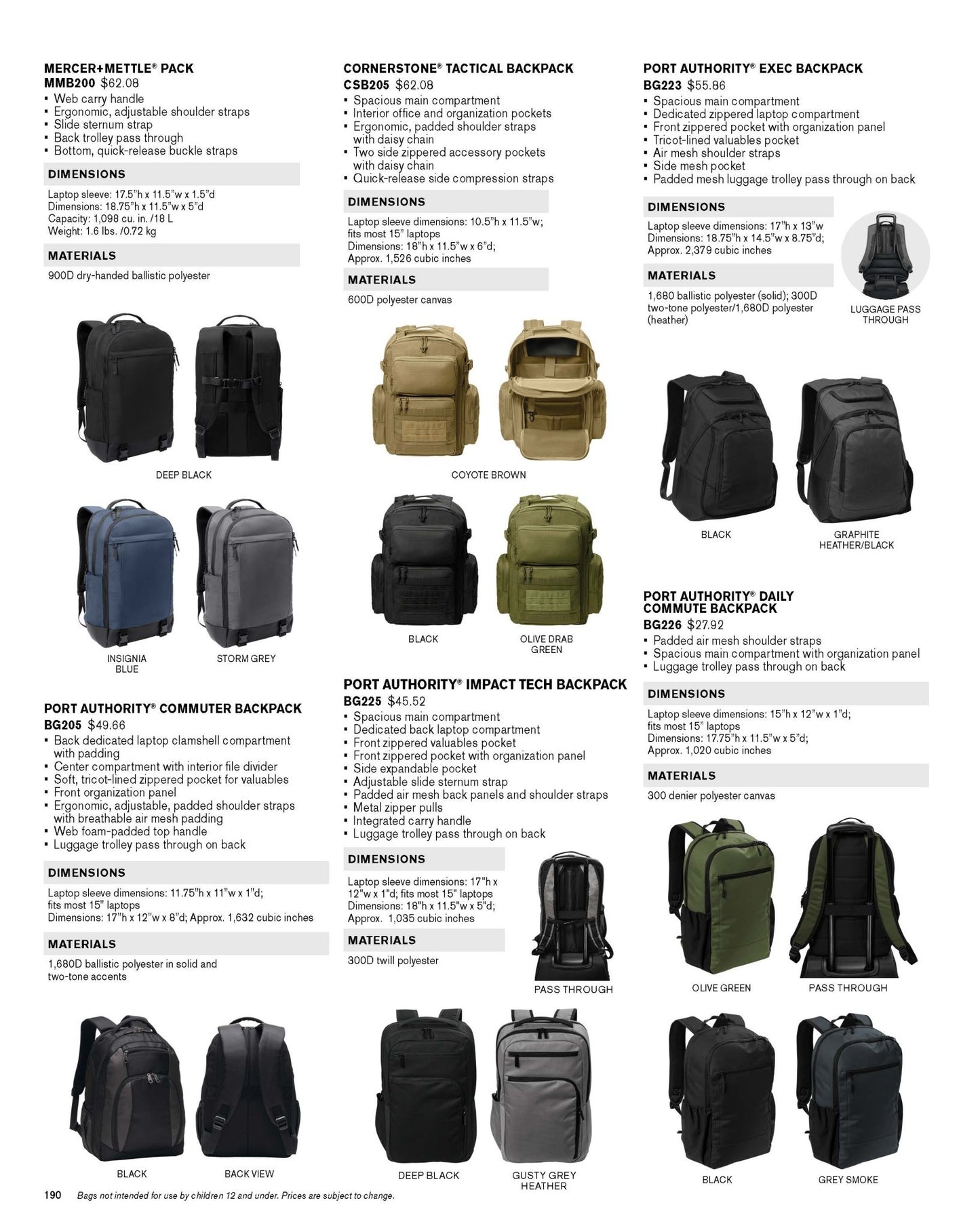 Digital Catalog - Essential Apparel Bags and Accessories 2026 - Etchified - GearOne -