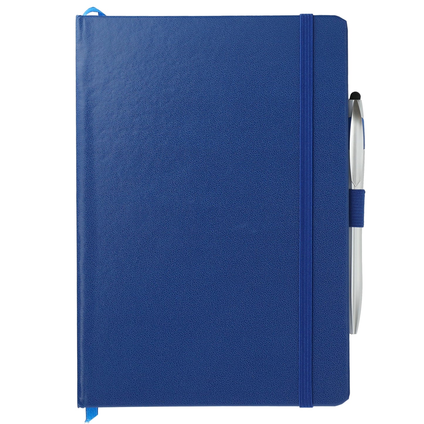 FSC® Mix 6" x 8.5" Crown Journal with Pen - Stylus - Etchified - Etchified - SM-3597BL