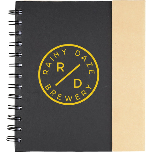FSC® Mix 6.5" x 7" Lock - it Spiral Notebook - Etchified - Etchified - SM-3647BK
