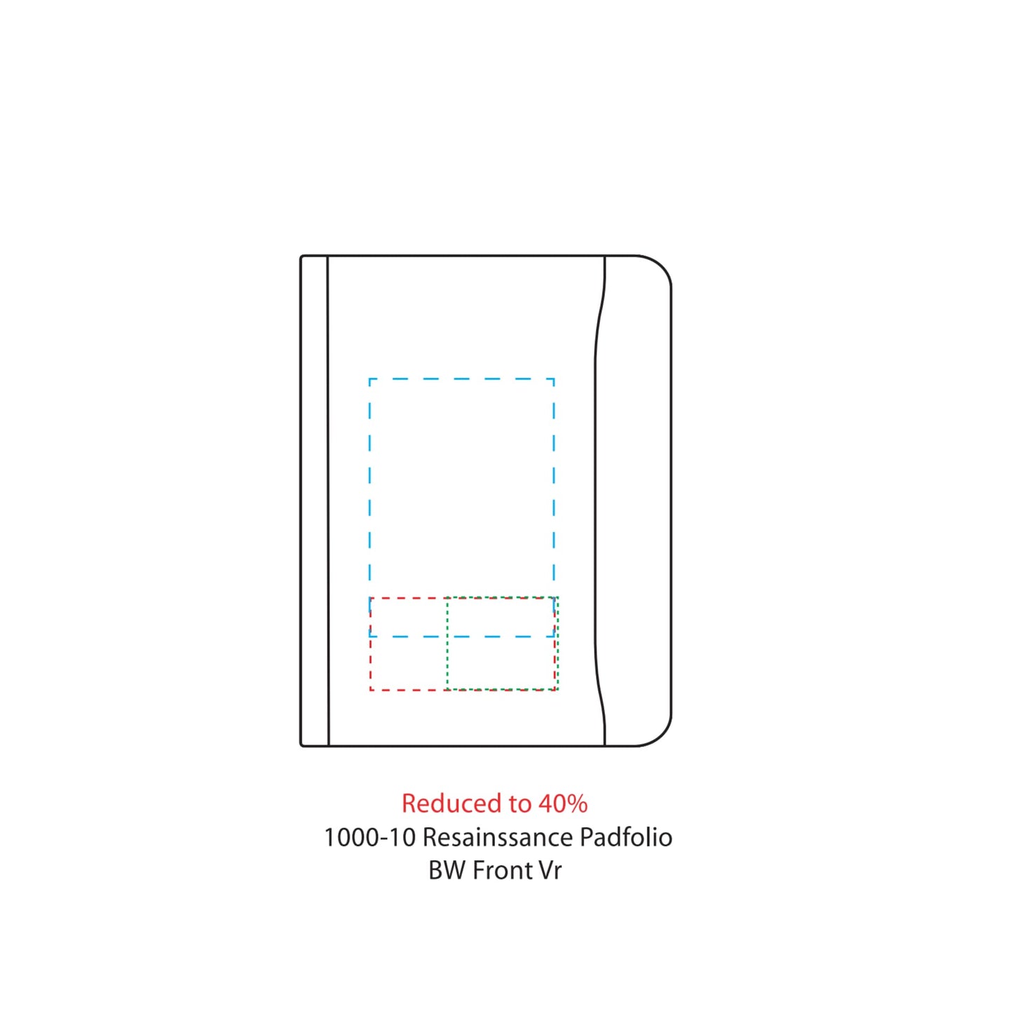 FSC® Mix Renaissance Zippered Padfolio - Etchified - Etchified - 1000-10BK