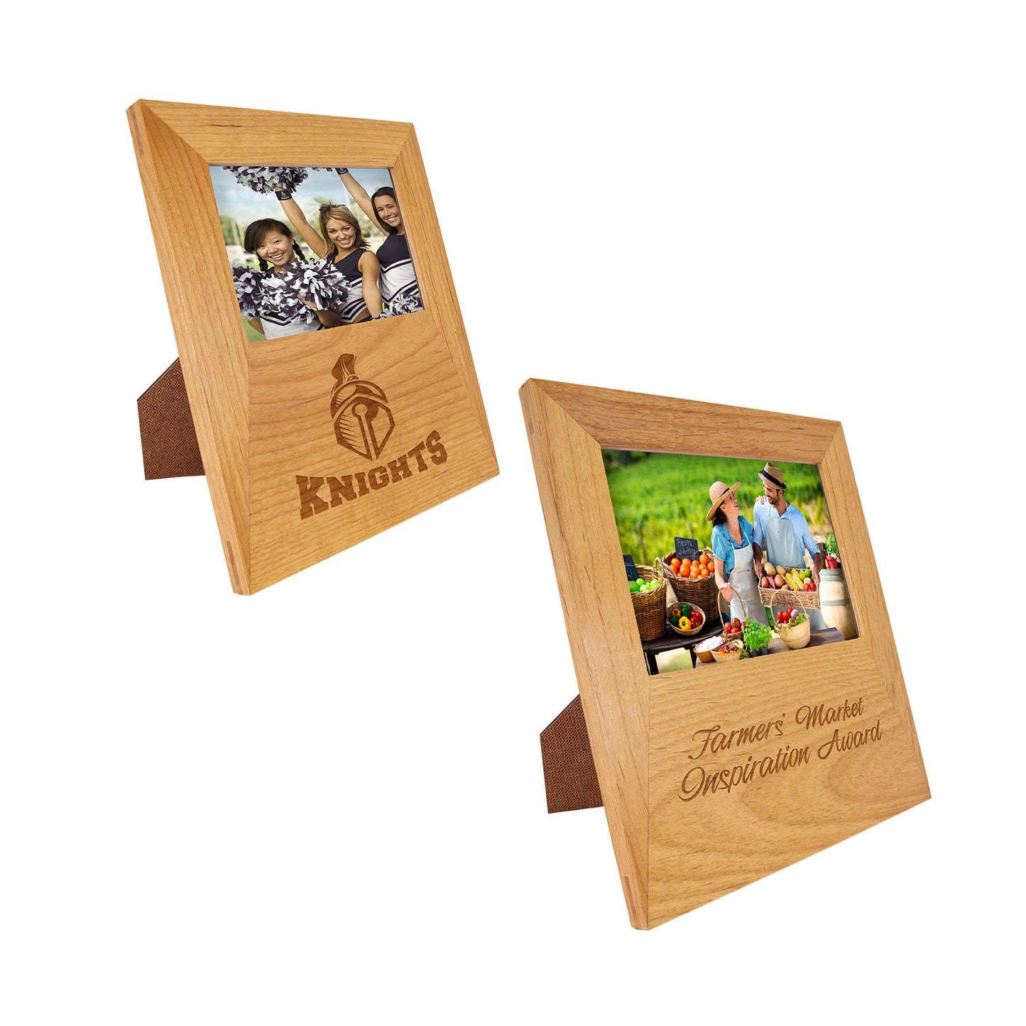 Genuine Red Alder 5" x 7" Picture Frame with 4 7/16" x 9 1/16" Engraving Area - Etchified - GearOne - PTF557