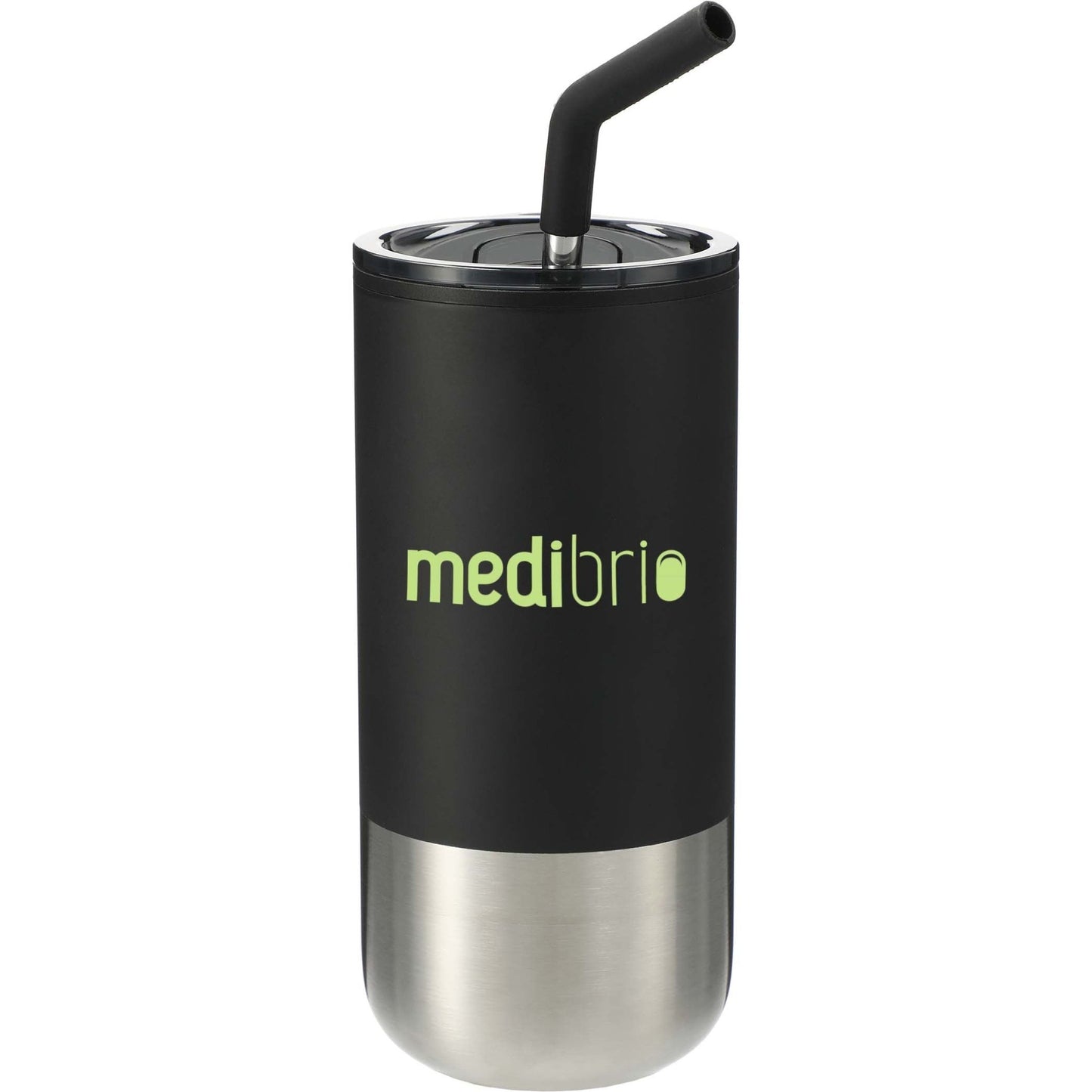 Lagom Insulated 16oz Stainless Steel Tumbler with Straw (MIN 75) - Etchified - Etchified - SM - 6908BK - 2