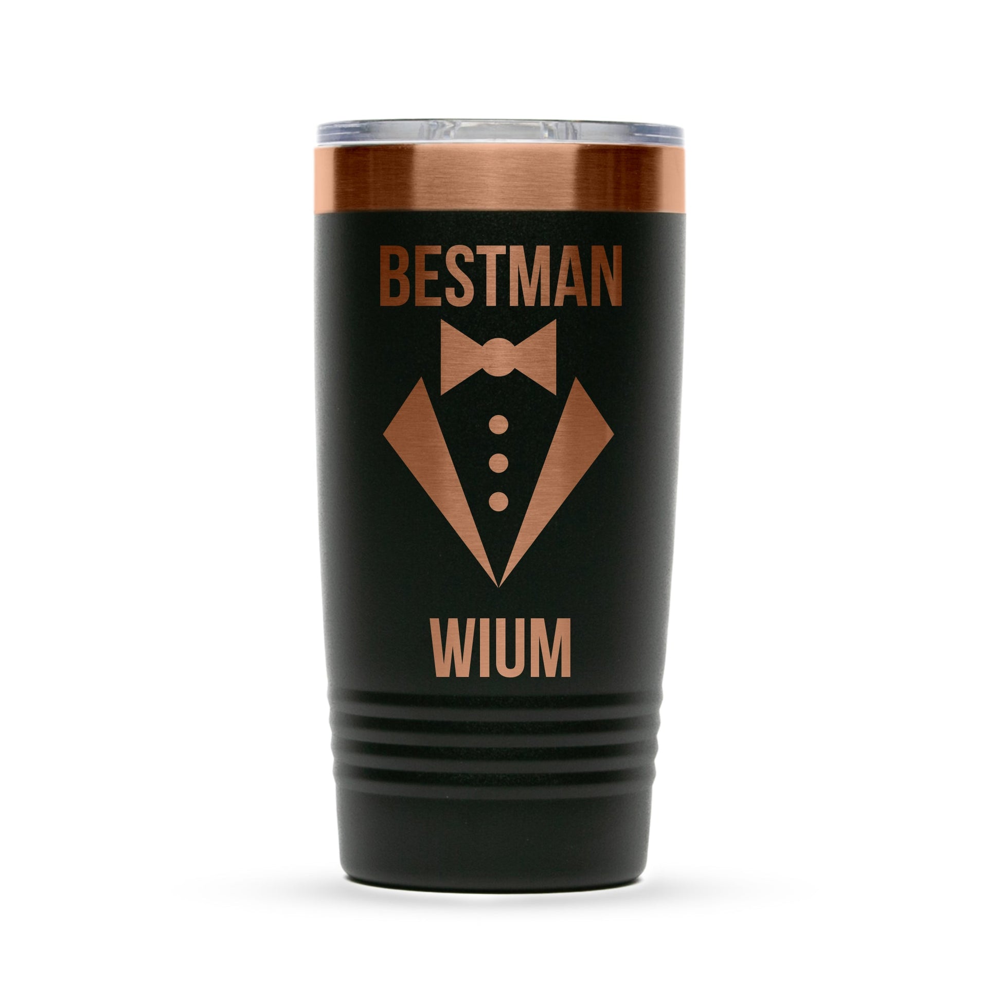 Personalized 20oz Ion Plated Rose - Gold Stainless Steel Tumbler with Slider Lid - Etchified - Polar Camel® - LTM7290