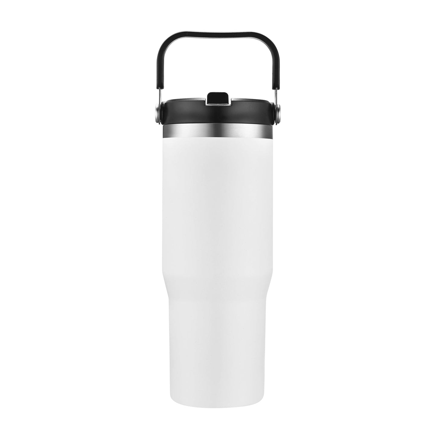 Personalized 30oz Stainless Steel Flip Straw Tumbler - Etchified-Etchified-AC268_BLACK