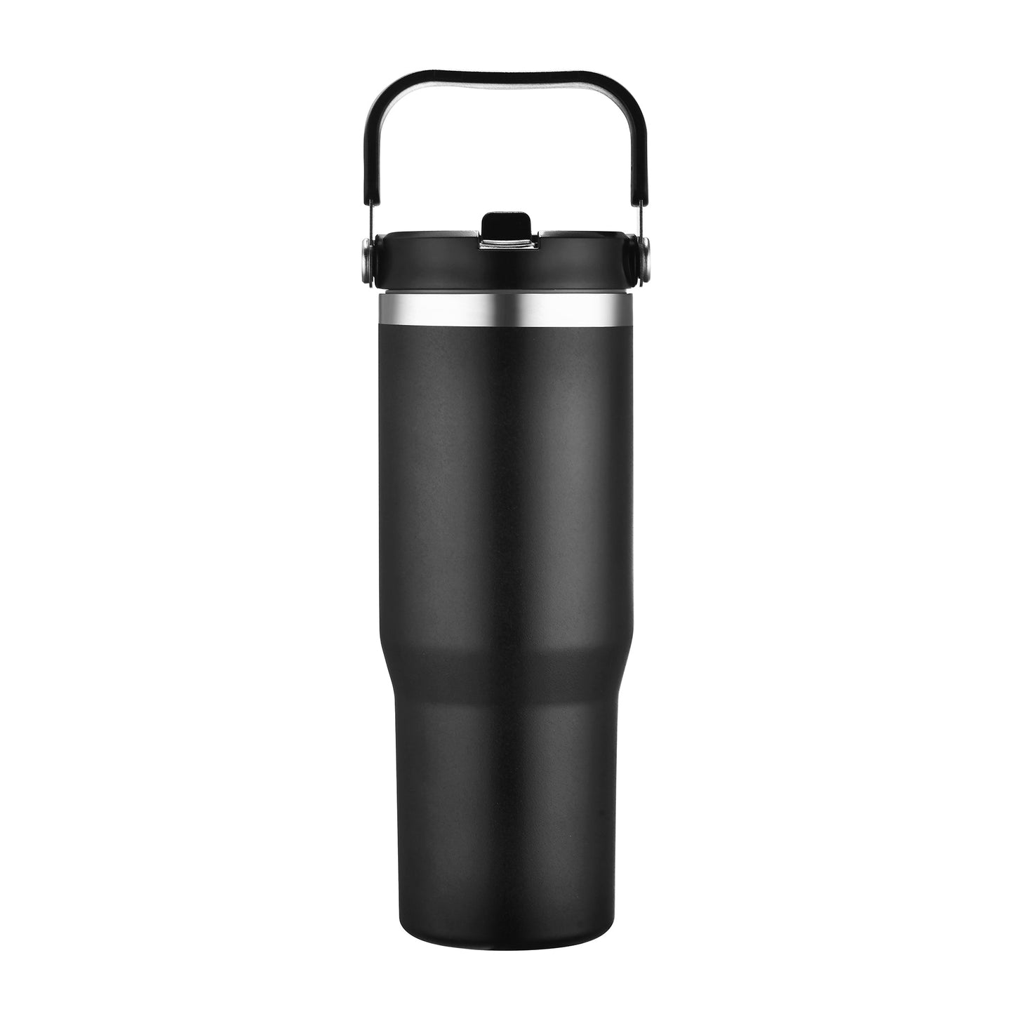 Personalized 30oz Stainless Steel Flip Straw Tumbler - Etchified-Etchified-AC268_BLACK
