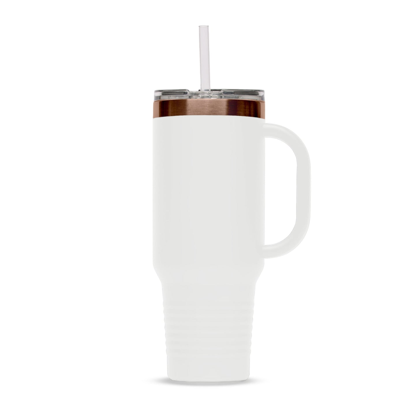 Personalized Ion Plated Rose - Gold 40oz Stainless Steel Tumbler with Flip Lid and Straw - Etchified - Polar Camel® -