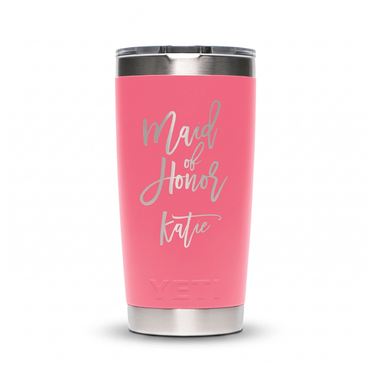Personalized YETI® Rambler® 20 oz Tumbler - Etchified-YETI®-YRAM20TROPICALPINK