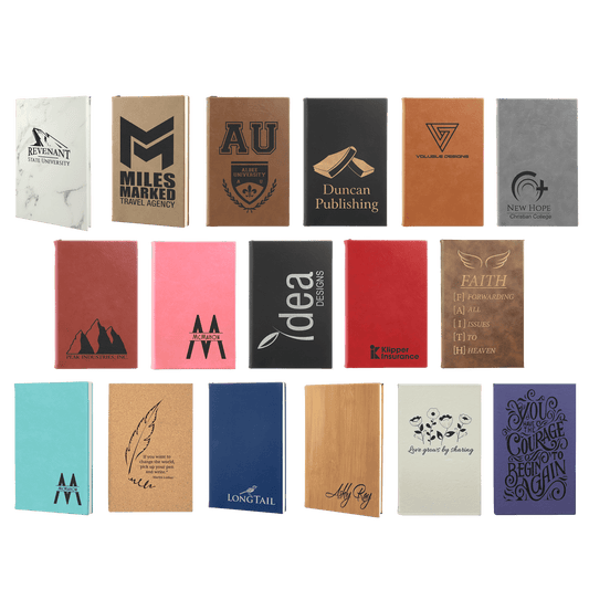 Rawhide Laserable Leatherette Journal with Lined Notepad 5 1/4" x 8 1/4" - Etchified - GearOne - GFT654