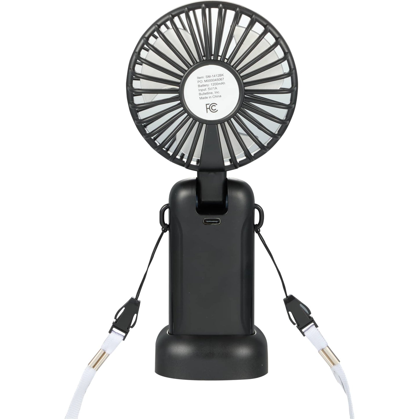 Rechargeable 100% RABS Personal LED Fan - Etchified - Etchified - SM-1412WH