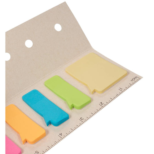 Recycled Milk Carton Sticky Notes & Ruler Pad - Etchified - PCNA (Leed's/Bullet/Trimark) - SM-9031WH
