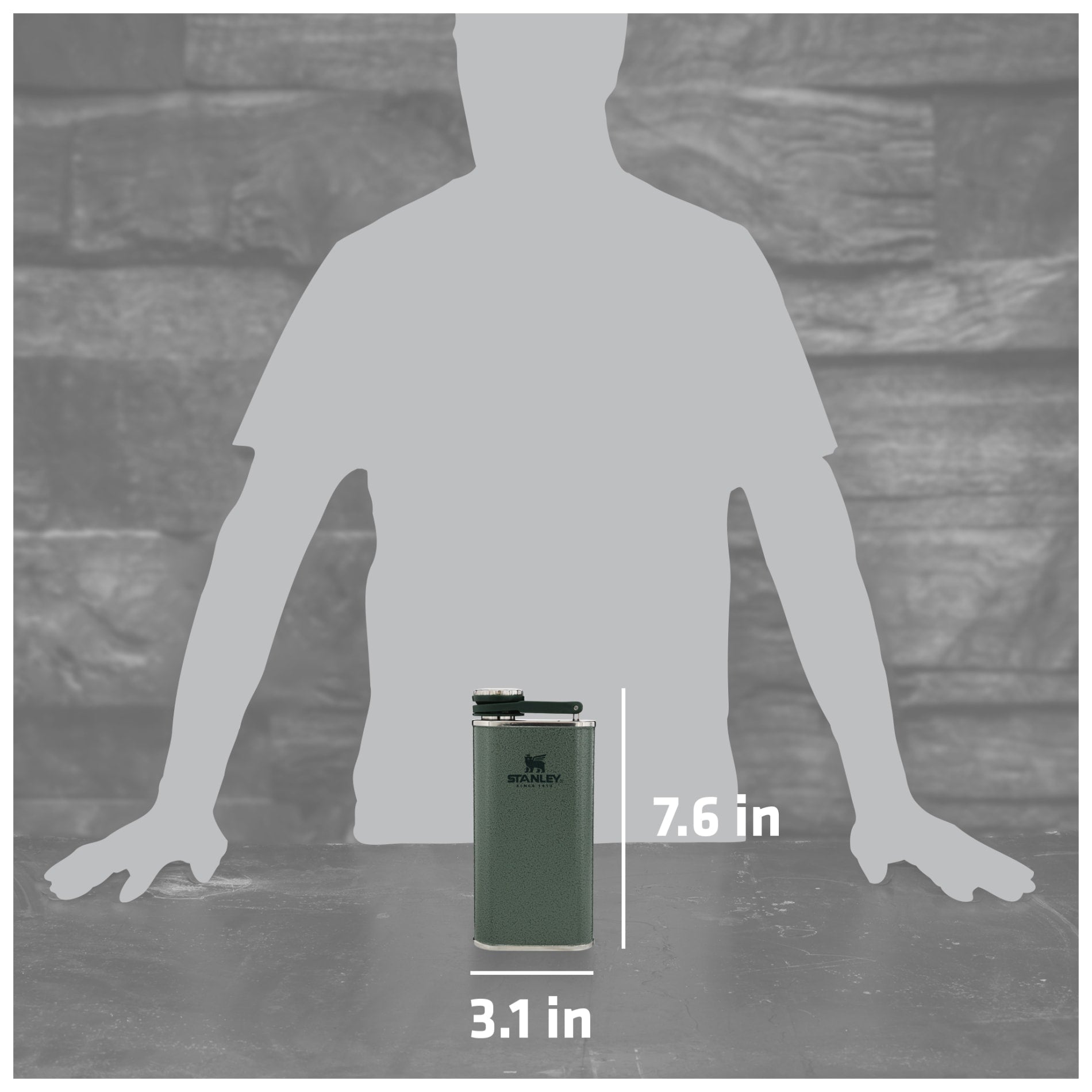 Stanley® Easy Fill Wide Mouth Flask 8oz - Etchified - STANLEY® - 1603 - 05BK