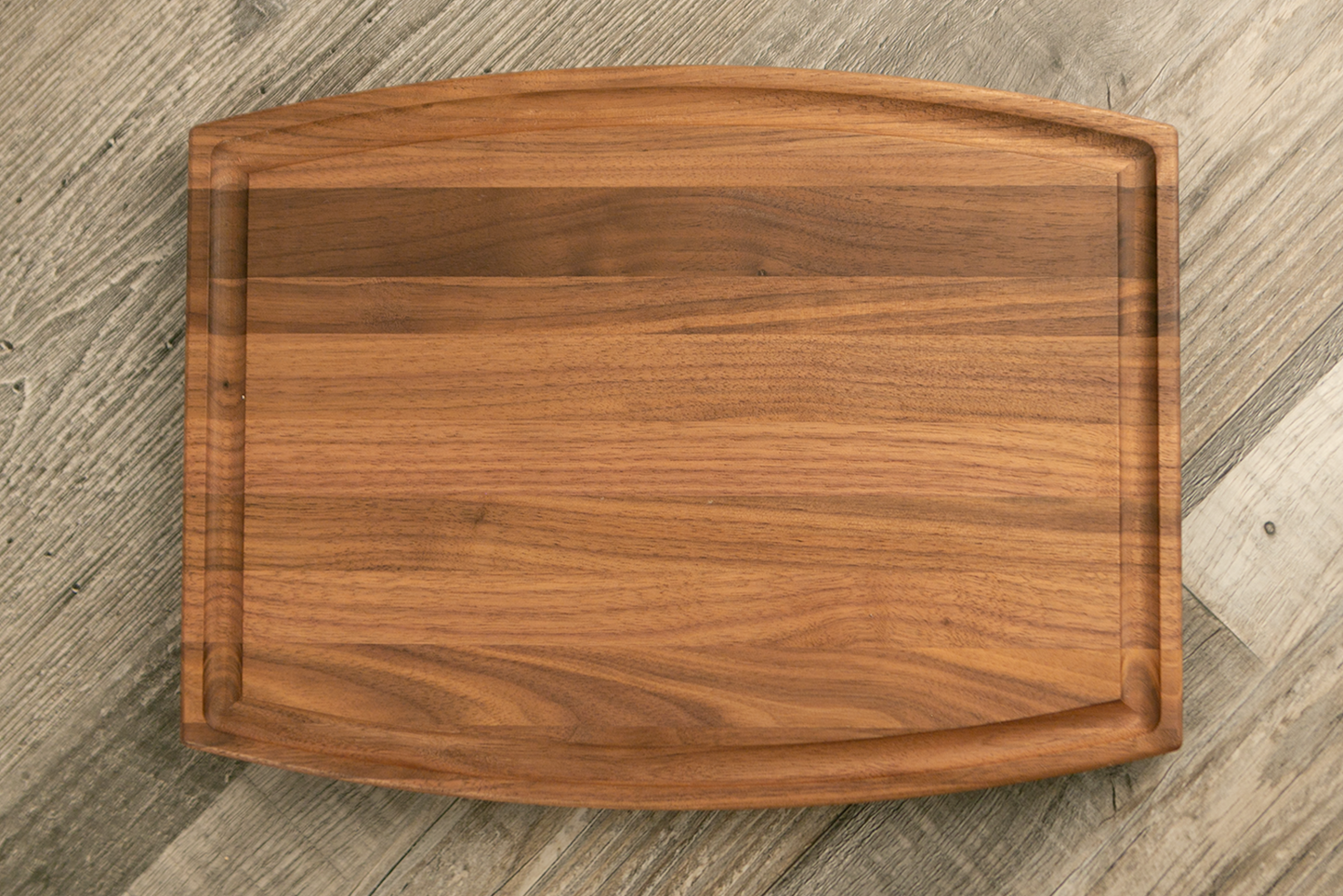 Walnut Charcuterie / Cutting Board - 9"x12" Curved with Juice Groove