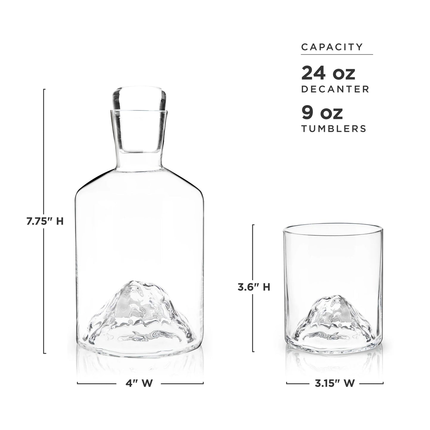 Personalized Mountain Decanter and Tumblers - Etchified-Viski®-ETC-TB-2909-29090001