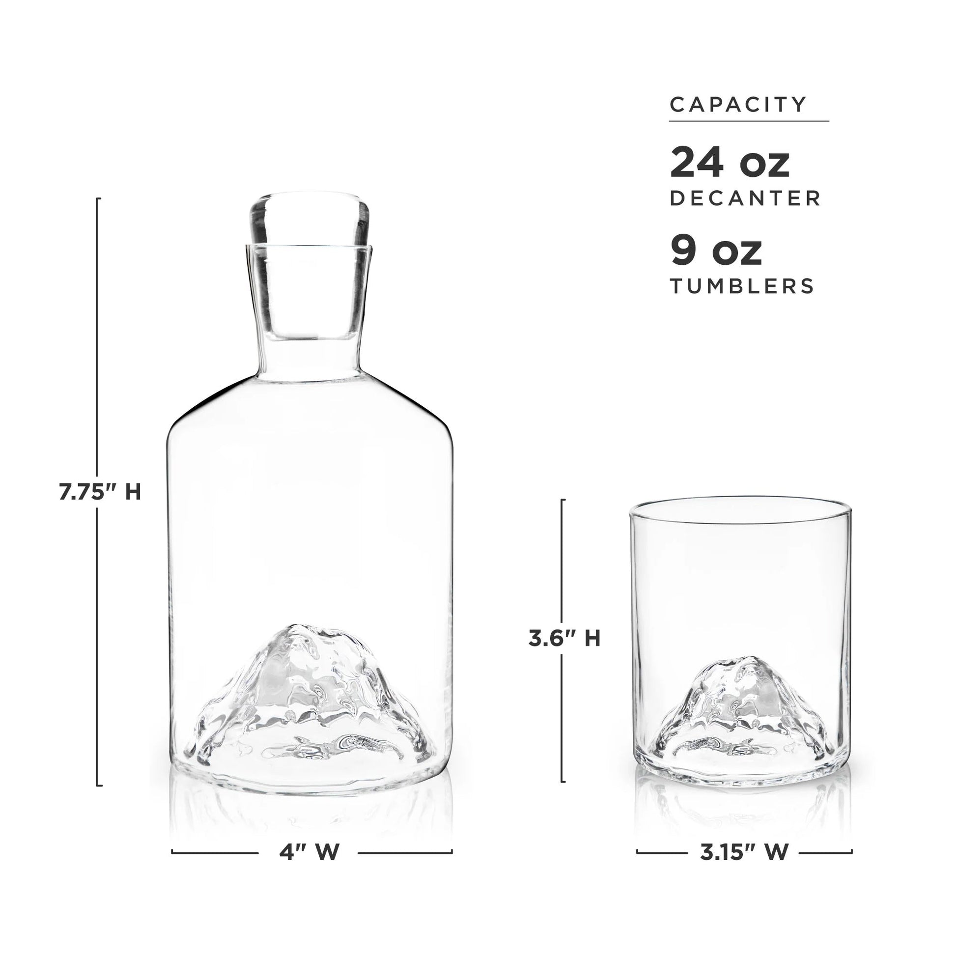Personalized Mountain Decanter and Tumblers - Etchified-Viski®-ETC-TB-2909-29090001