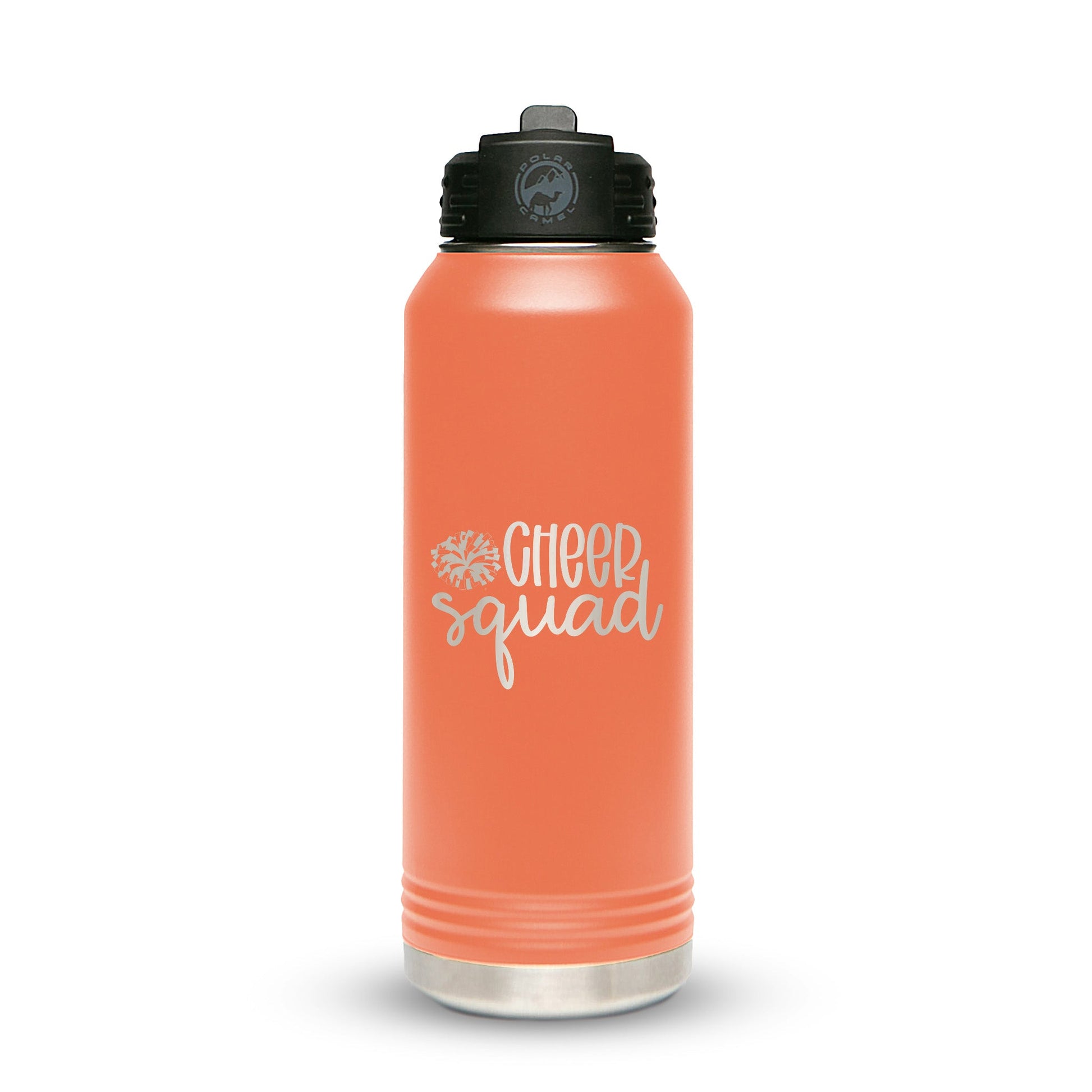 Personalized Stainless Steel 1L 32oz (1L) Bottle with Flip-Top Straw Lid - Etchified-Polar Camel®-