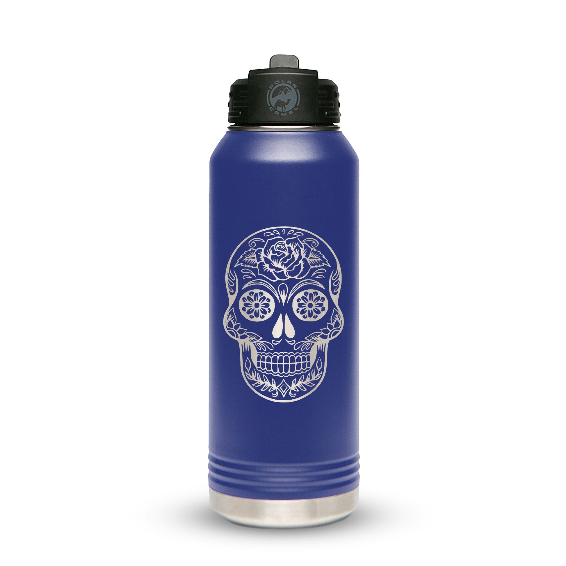 Personalized Stainless Steel 1L 32oz (1L) Bottle with Flip-Top Straw Lid - Etchified-Polar Camel®-LWB202