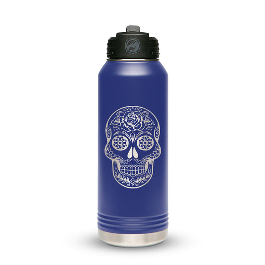 Personalized Stainless Steel 1L 32oz (1L) Bottle with Flip-Top Straw Lid - Etchified-Polar Camel®-LWB202