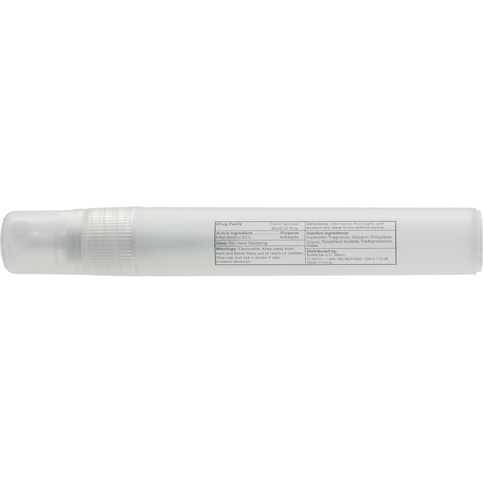 0.27oz Pen Sprayer Sanitizer with 62% Alcohol - Etchified - Etchified - SM-1610TBL