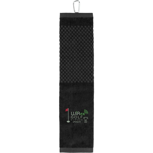 3.5lb./doz. 5.25x22in Scrubber Golf Towel - Etchified - GearOne - 2091-03BK