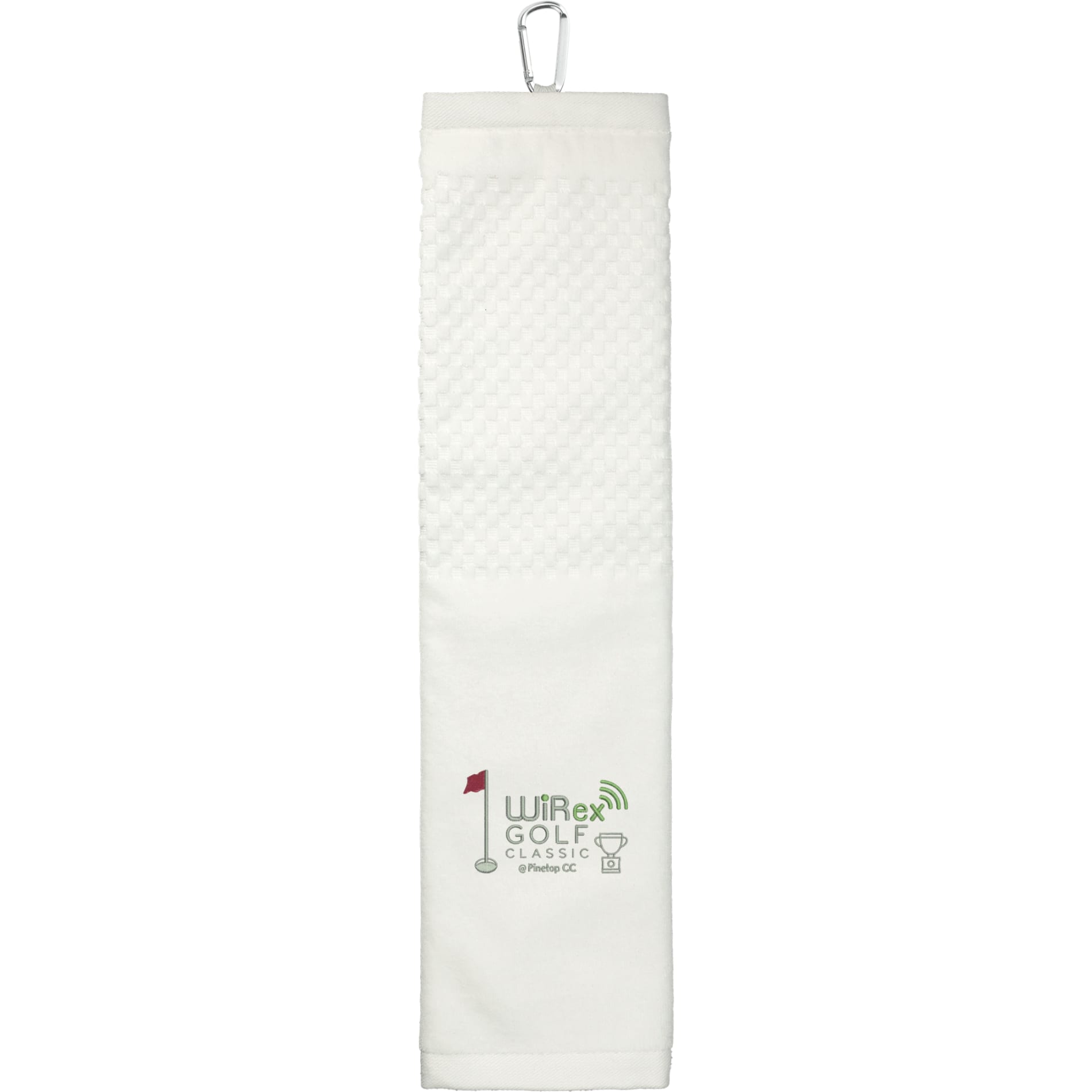 3.5lb./doz. 5.25x22in Scrubber Golf Towel - Etchified - GearOne - 2091-03WH
