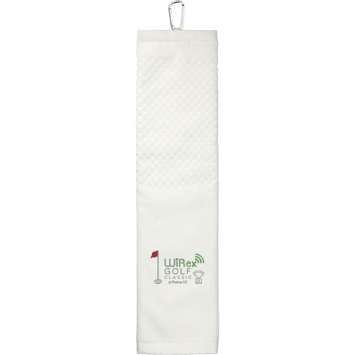 3.5lb./doz. 5.25x22in Scrubber Golf Towel - Etchified - GearOne - 2091-03WH