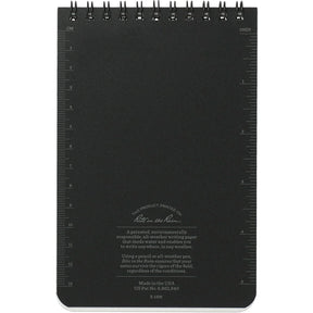 4” x 6” Rite in the Rain Top Spiral Notebook - Etchified - Rite in the Rain - 0913-02BK