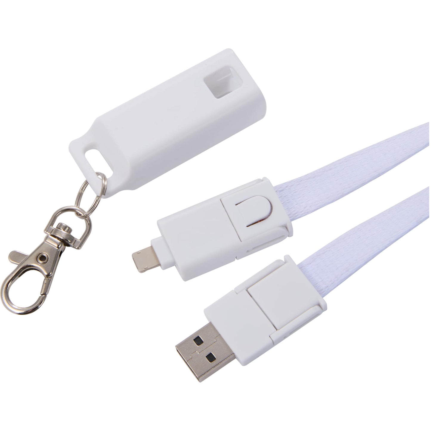5 - in - 1 40W PD Charging Cable Lanyard - Etchified - Etchified - SM-2850WH