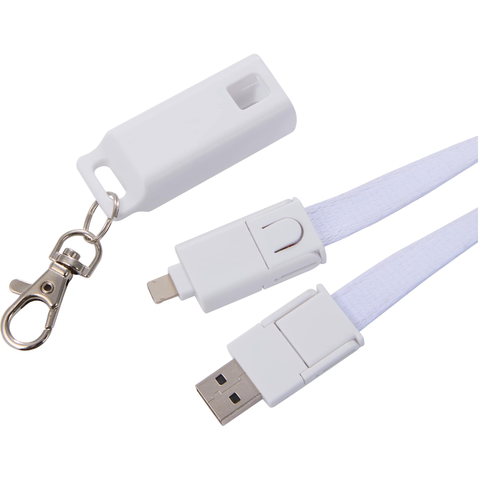 5 - in - 1 40W PD Charging Cable Lanyard - Etchified - Etchified - SM-2850WH