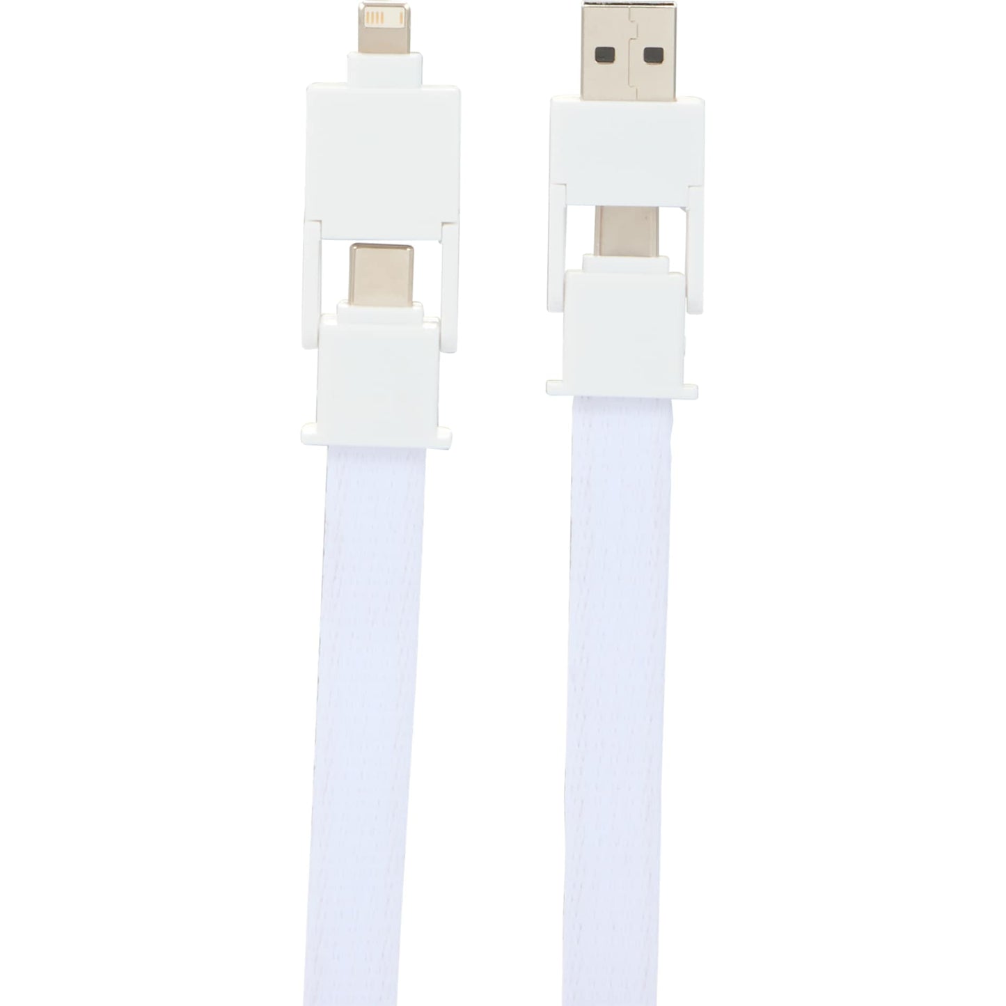 5 - in - 1 40W PD Charging Cable Lanyard - Etchified - Etchified - SM-2850WH