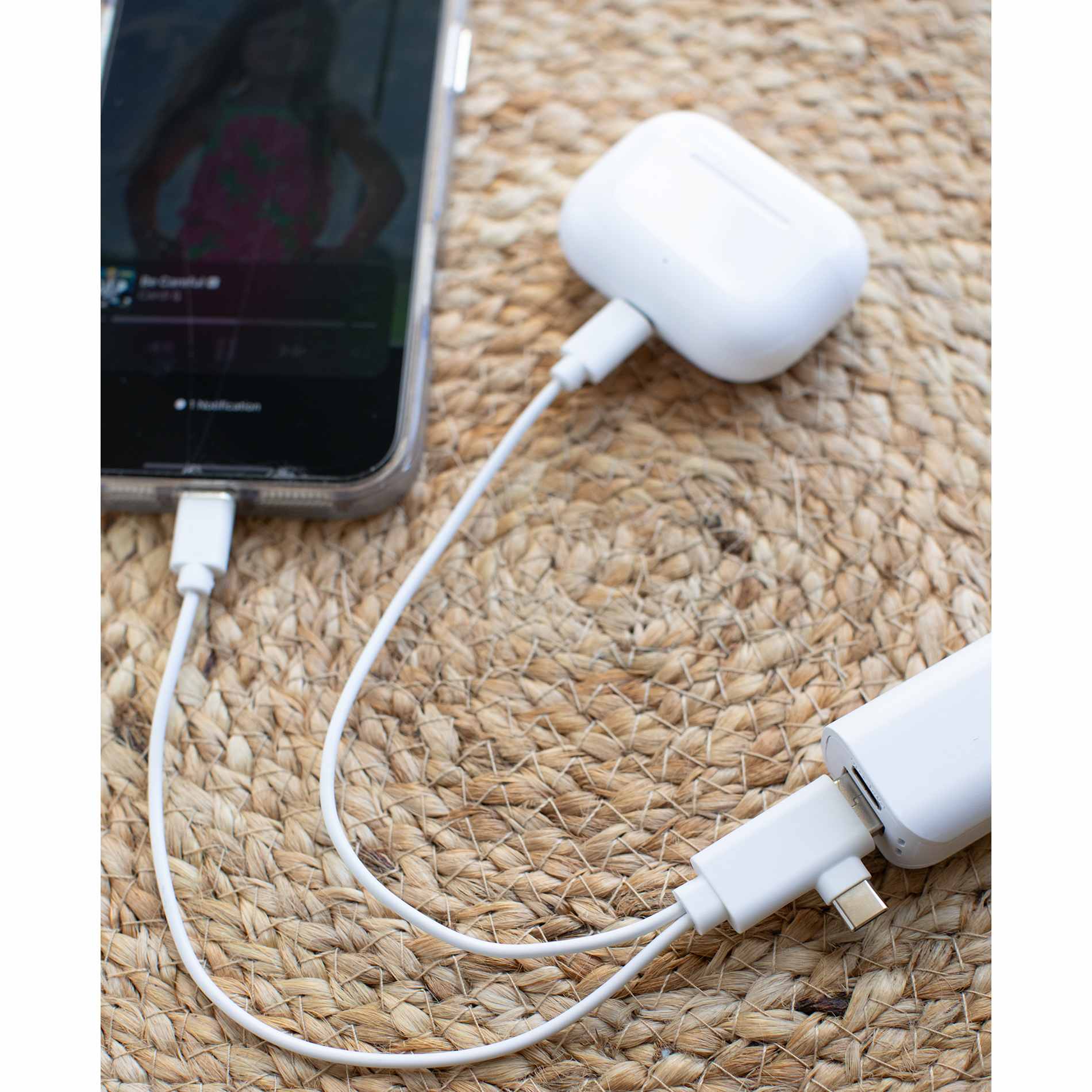 5 - in - 1 Recycled Charging Cable - Etchified - Etchified - SM-2852WH