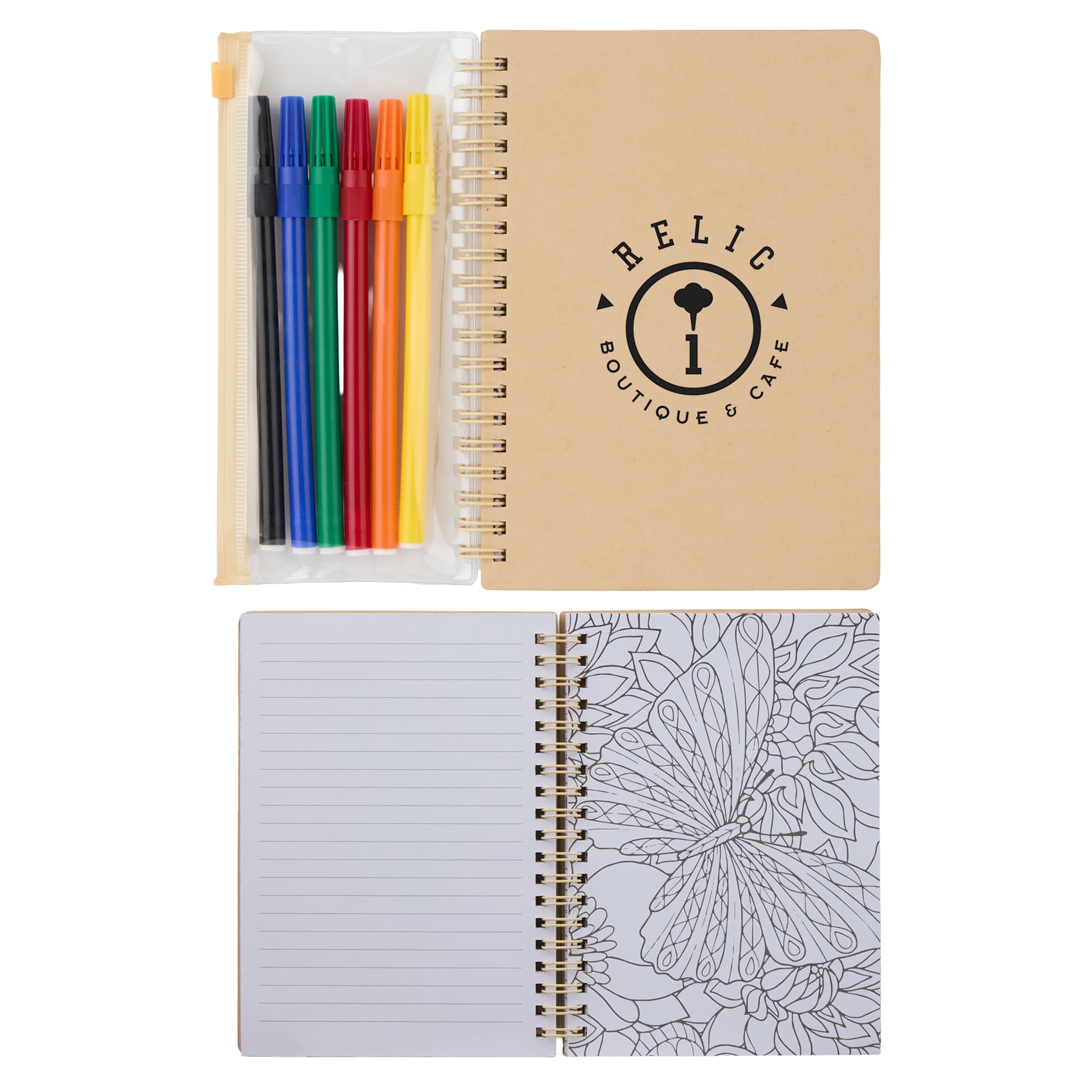 5" x 7" FSC® Mix Doodle Notebook with Markers? - Etchified - Etchified - SM-5346NT