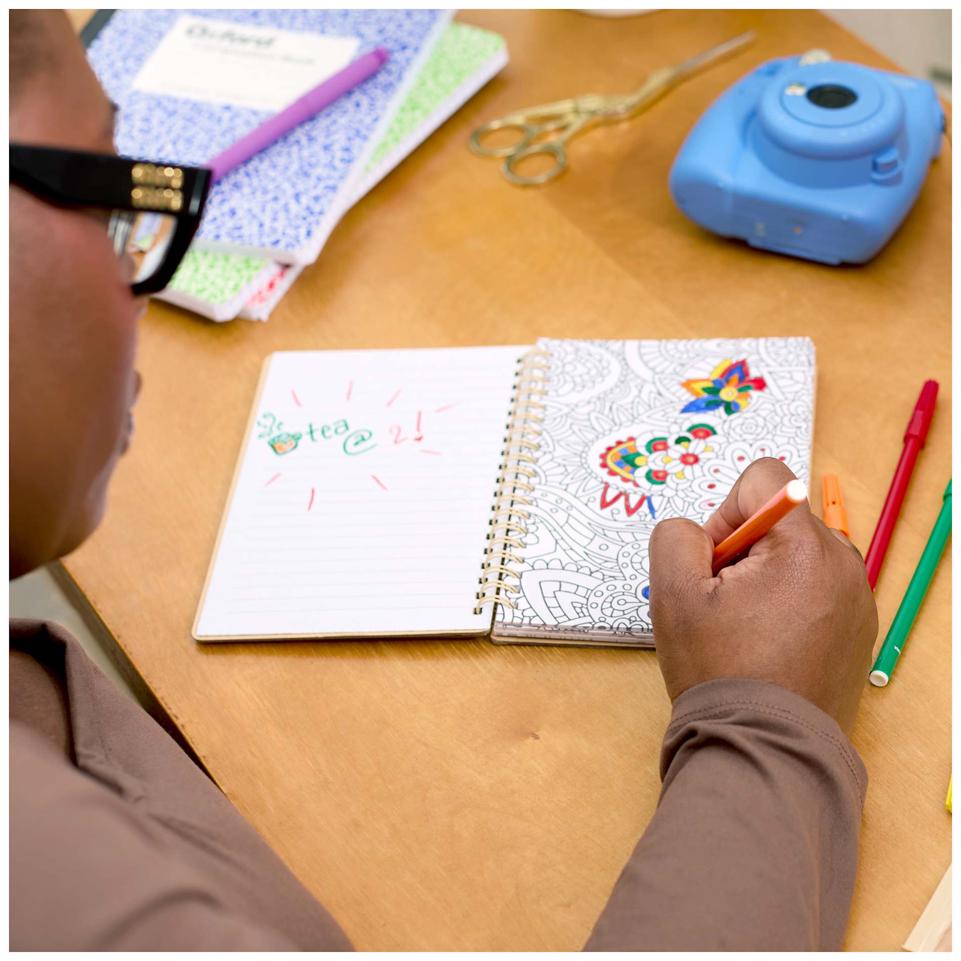 5" x 7" FSC® Mix Doodle Notebook with Markers? - Etchified - Etchified - SM-5346NT
