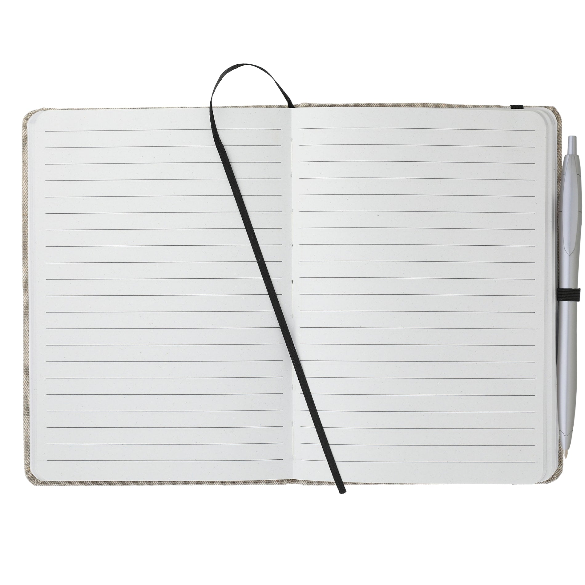 5" x 7" FSC® Mix Recycled Cotton Bound Notebook - Etchified - GearOne - SM-3556BL