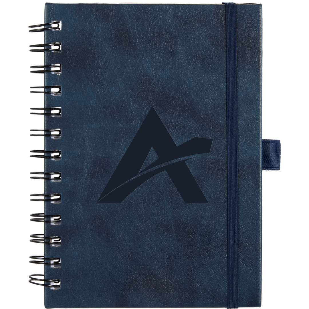 5” x 7” FSC® Recycled Morano Spiral Journal - Etchified - PCNA (Leed's/Bullet/Trimark) - 2900-58NY