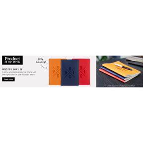 5.5” x 8” FSC ® Recycled Mano Slim Meeting Journal - Etchified - Etchified - 2900-61RD