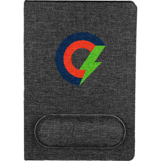 5.5" x 8.5" FSC® Recycled Mouse Pad Bound Notebook - Etchified - Etchified - SM-5320BK