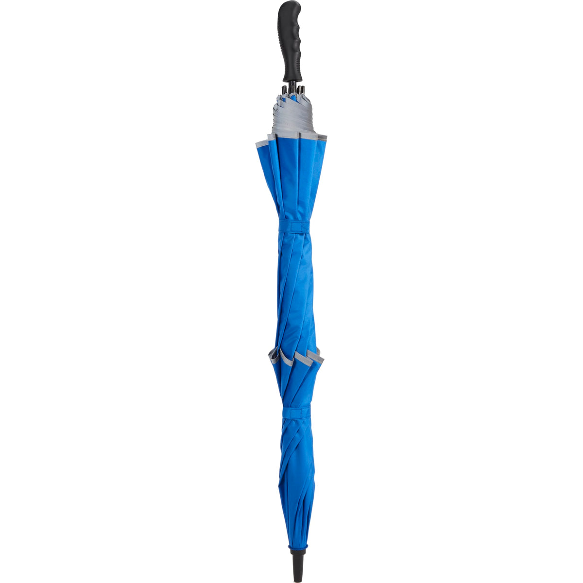 62" RPET Golf Umbrella w/ Reflective Trim - Etchified - GearOne - 5050-09BK