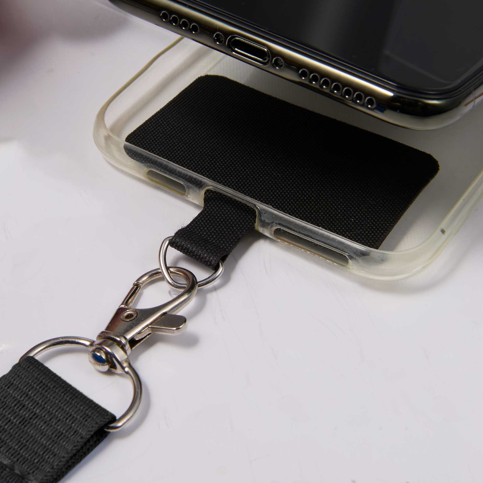 Adjustable Recycled Phone Lanyard - Etchified - Etchified - SM-2468BK