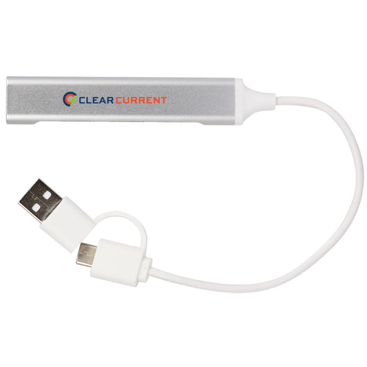 Aluminum 4 - Port USB - A and C Hub - Etchified - Etchified - 7143-76SL