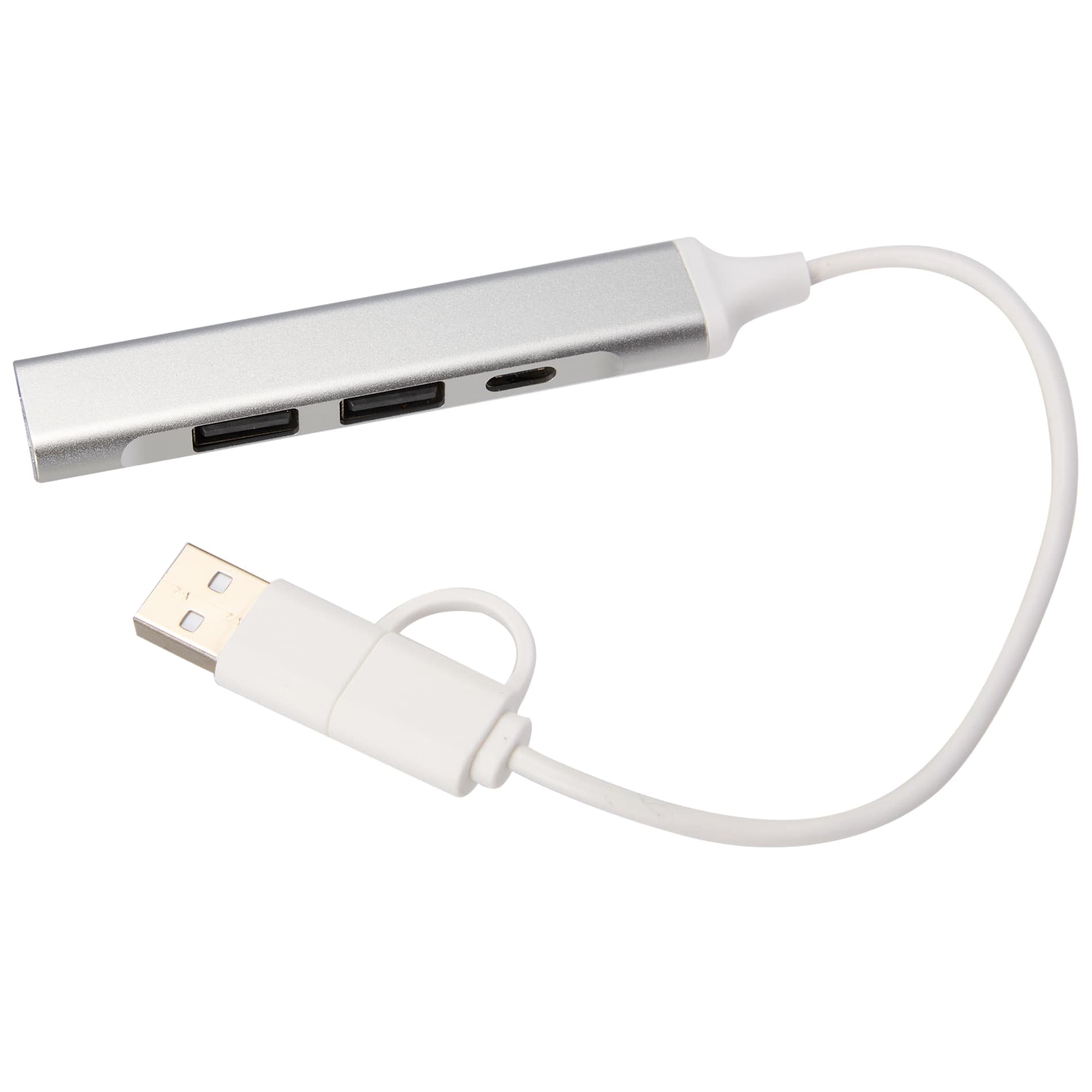 Aluminum 4 - Port USB - A and C Hub - Etchified - Etchified - 7143-76SL