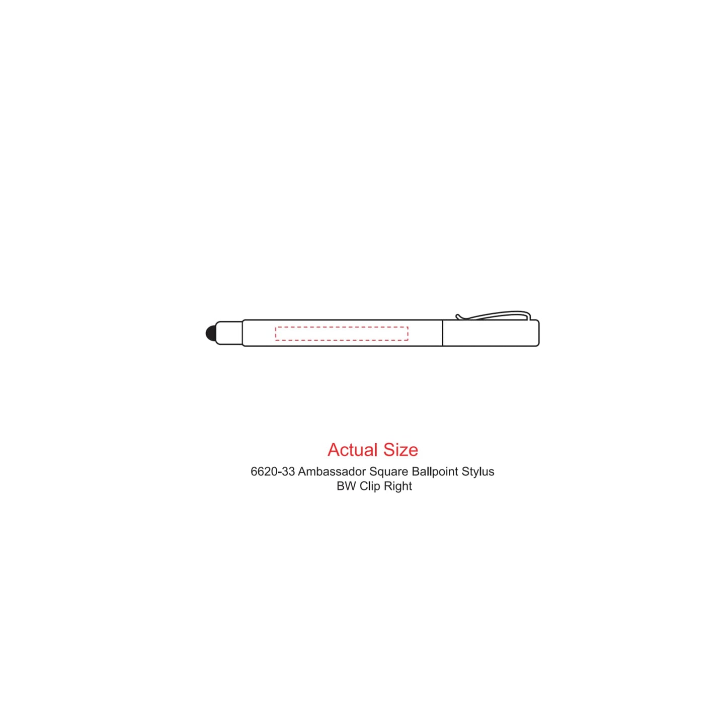 Ambassador Square Ballpoint Stylus - Etchified - Etchified - 6620-33NY