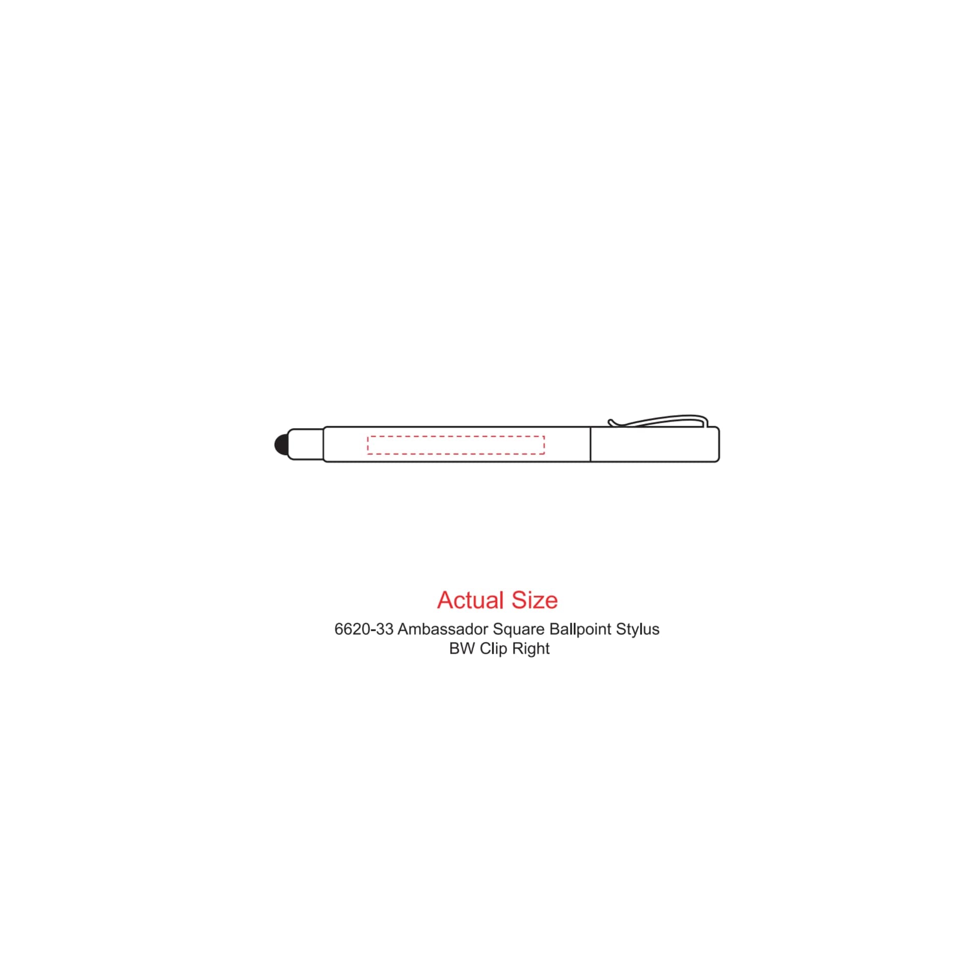 Ambassador Square Ballpoint Stylus - Etchified - Etchified - 6620-33NY