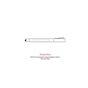Ambassador Square Ballpoint Stylus - Etchified - Etchified - 6620-33NY