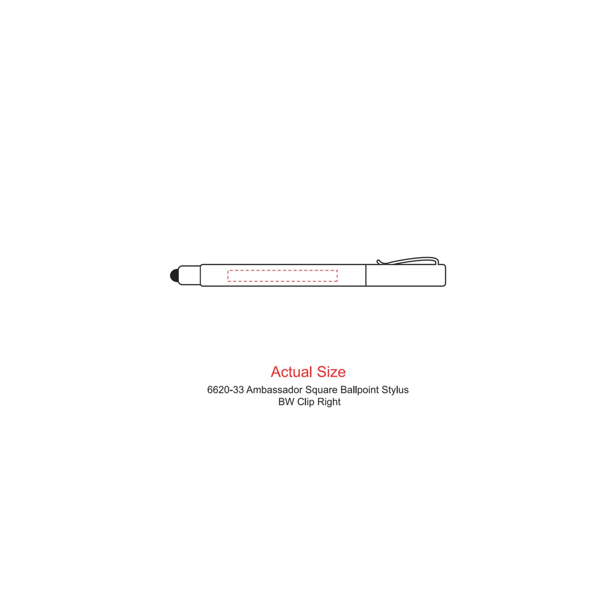 Ambassador Square Ballpoint Stylus - Etchified - Etchified - 6620-33NY