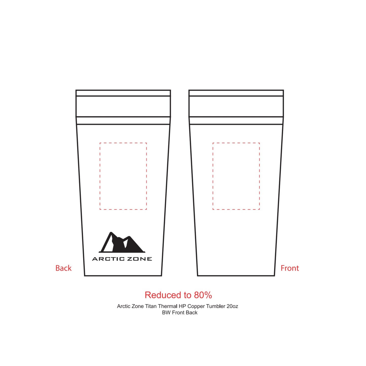 Arctic Zone® Titan Thermal HP® Copper Tumbler 20oz - Etchified - Etchified - 1625-66BK