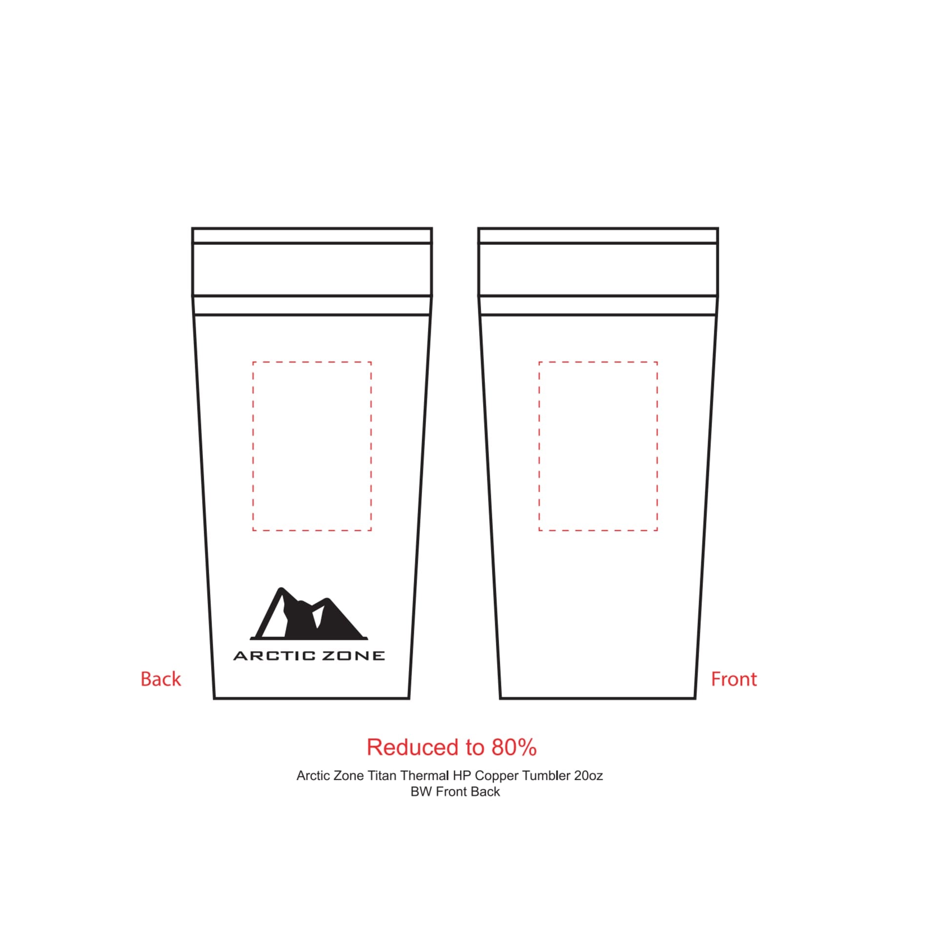 Arctic Zone® Titan Thermal HP® Copper Tumbler 20oz - Etchified - Etchified - 1625-66BK
