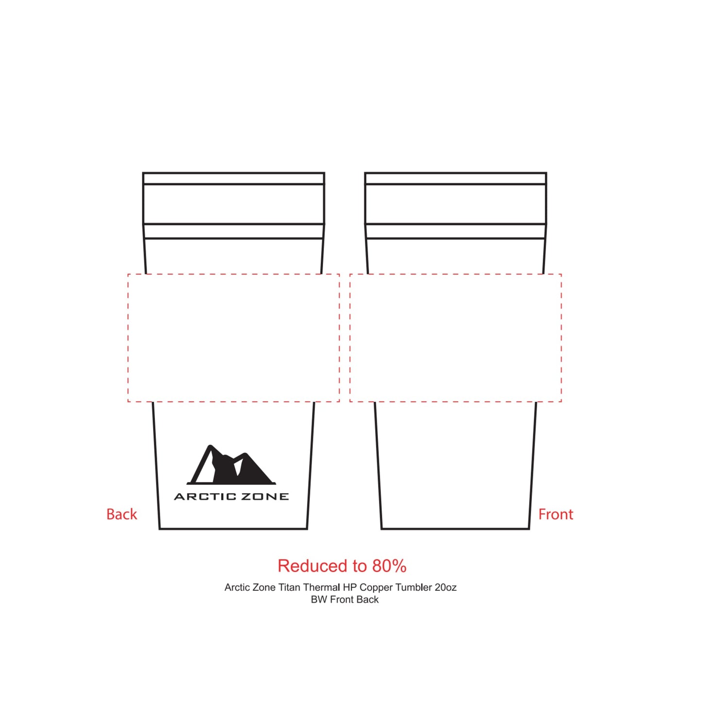 Arctic Zone® Titan Thermal HP® Copper Tumbler 20oz - Etchified - Etchified - 1625-66BK